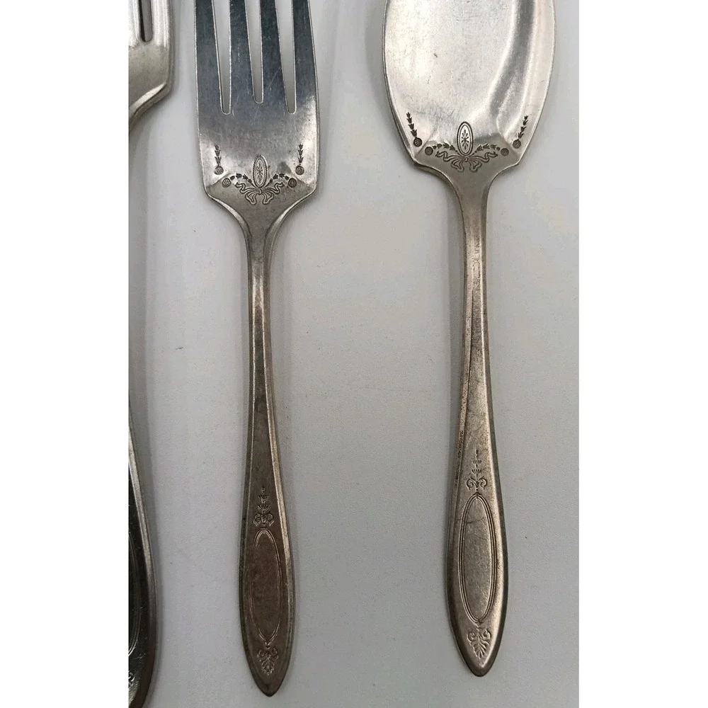 8pc VTG  Oneida‎ Community Plate ADAM Silverware SilverPlate Flatware Silver